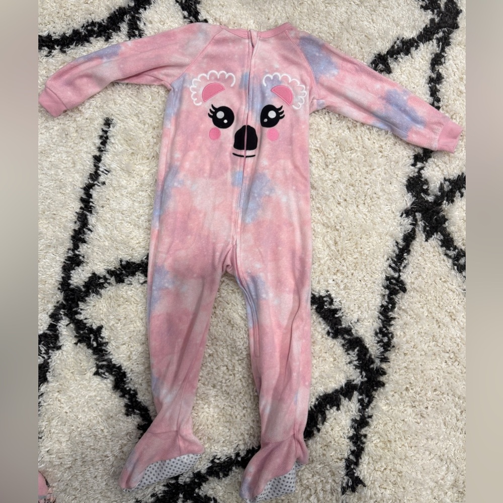 PJ Place Pink and Purple Kids One Piece Pajama-3T